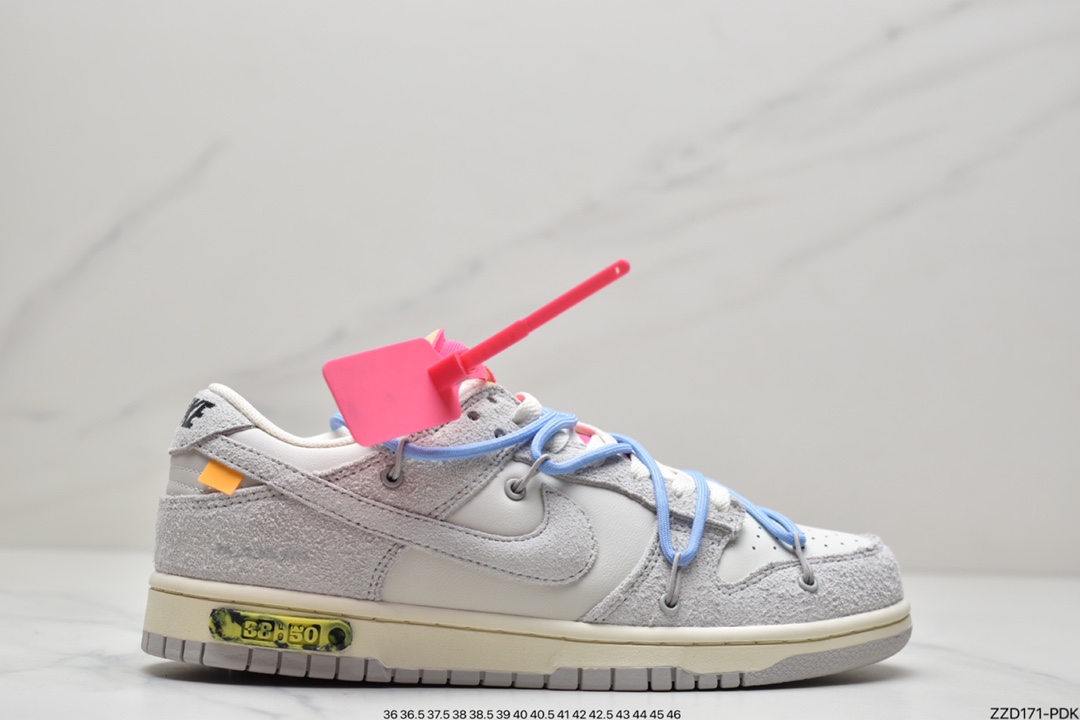 250 Off-White x Nike Dunk Low NO.3白鞋带 蓝扣DM1602-118