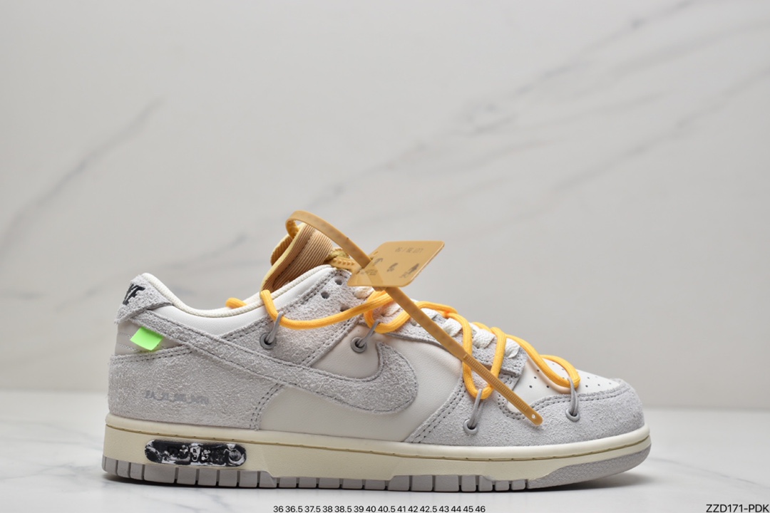 250 Off-White x Nike Dunk Low NO.3白鞋带 蓝扣DM1602-118