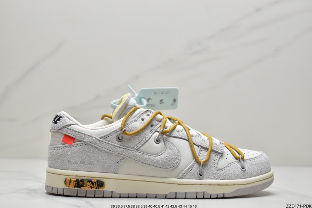 250 Off-White x Nike Dunk Low NO.3白鞋带 蓝扣DM1602-118