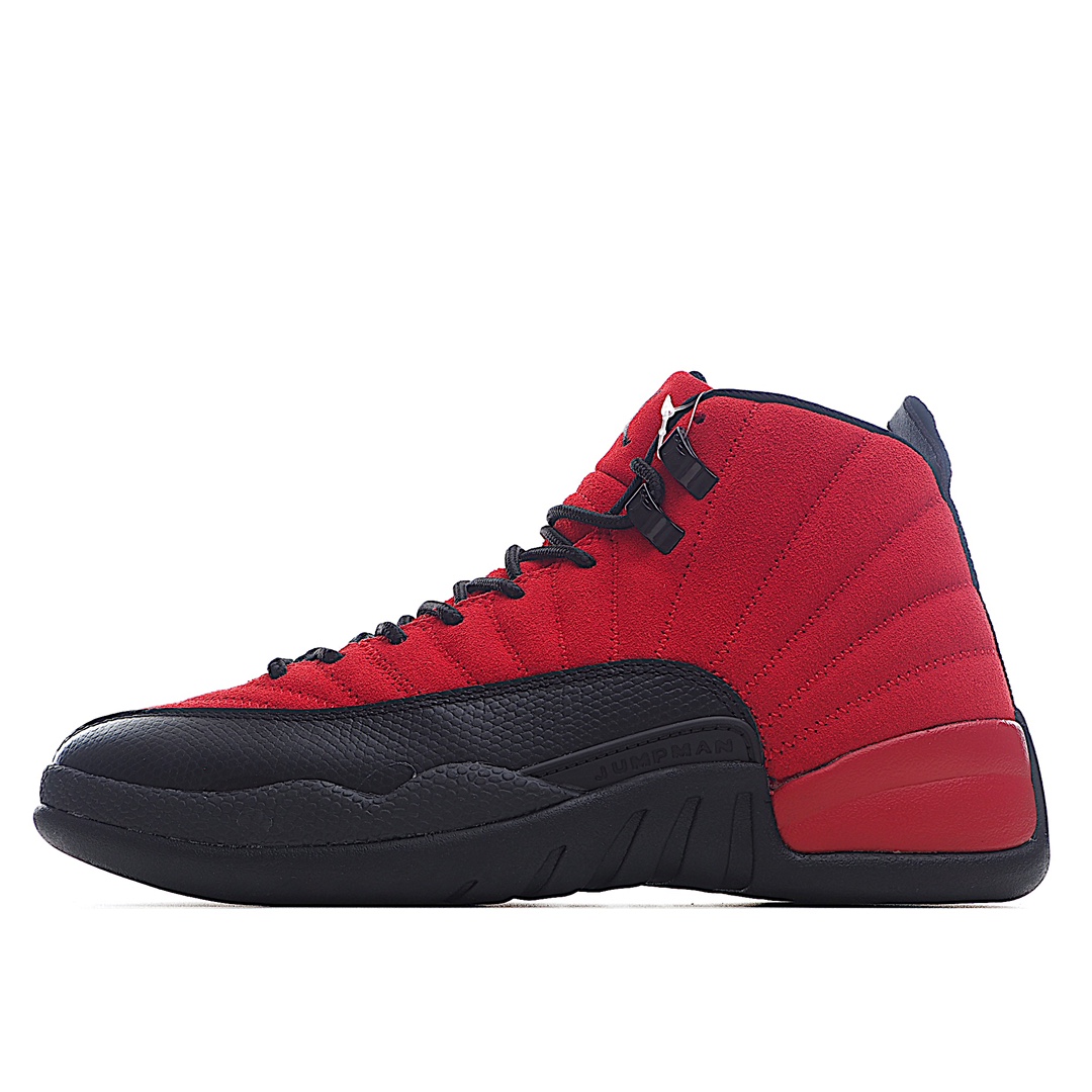 I5 Air Jordan 12 ” Reverse Flu Game ” AJ12乔12 反转黑红 圣诞红 CT F5 13- F5 2男子文化篮球鞋 鞋头采用黑色装扮的同时鞋身以标志性的红色呈现，带来极其抢眼的视觉效果 鞋底为黑色并且带有红色 Jumpman Logo 与整体球鞋呼应