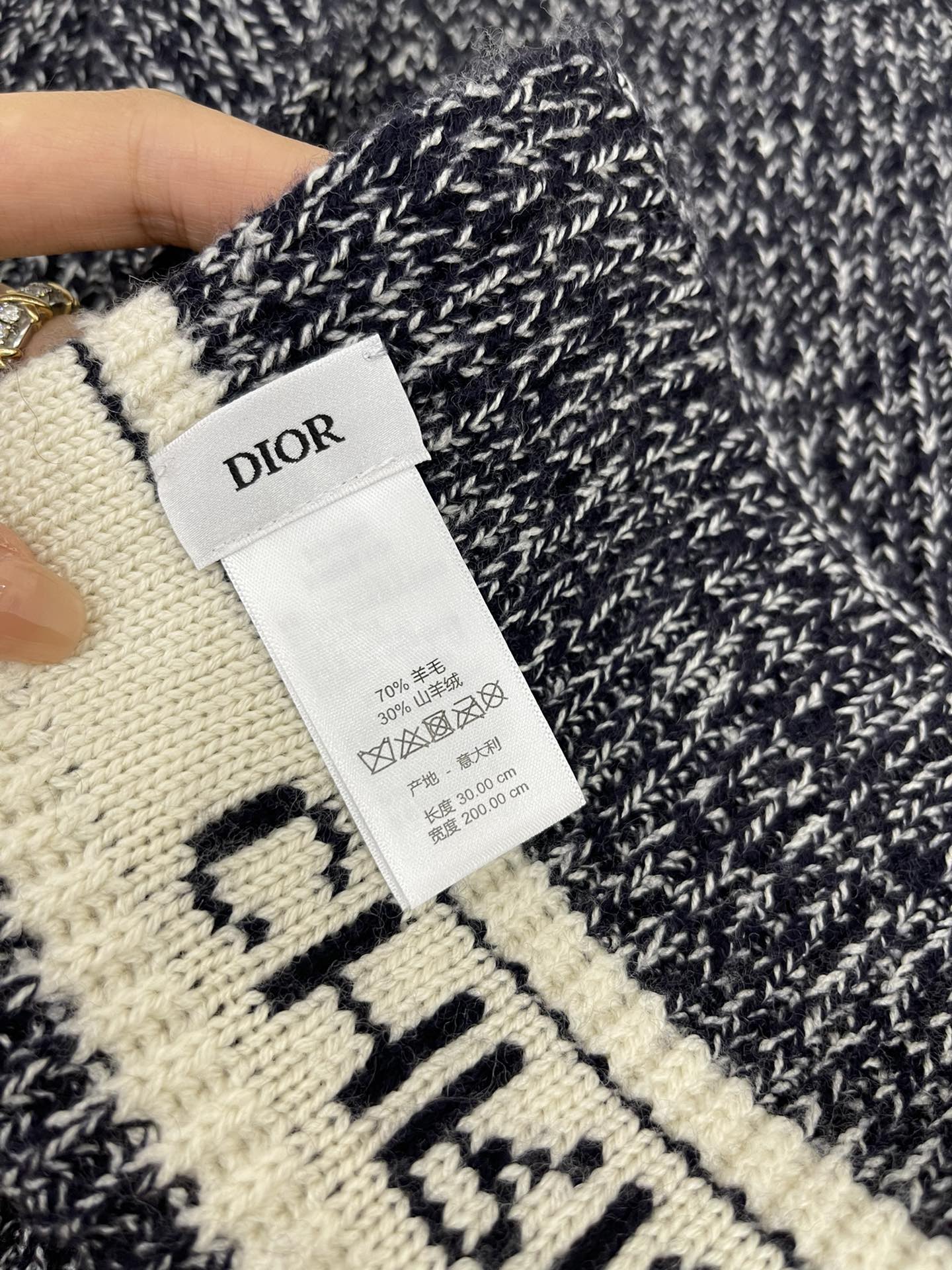 (套装)Dior迪奥海军蓝•D-White 围巾05DWI314I007_C540