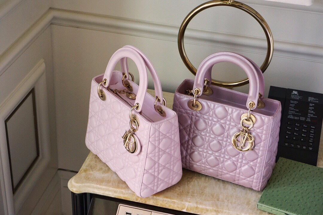 Dior Lady Handbags Crossbody & Shoulder Bags Light Pink