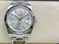 Rolex Datejust Watch Grey Pink Platinum White m126334