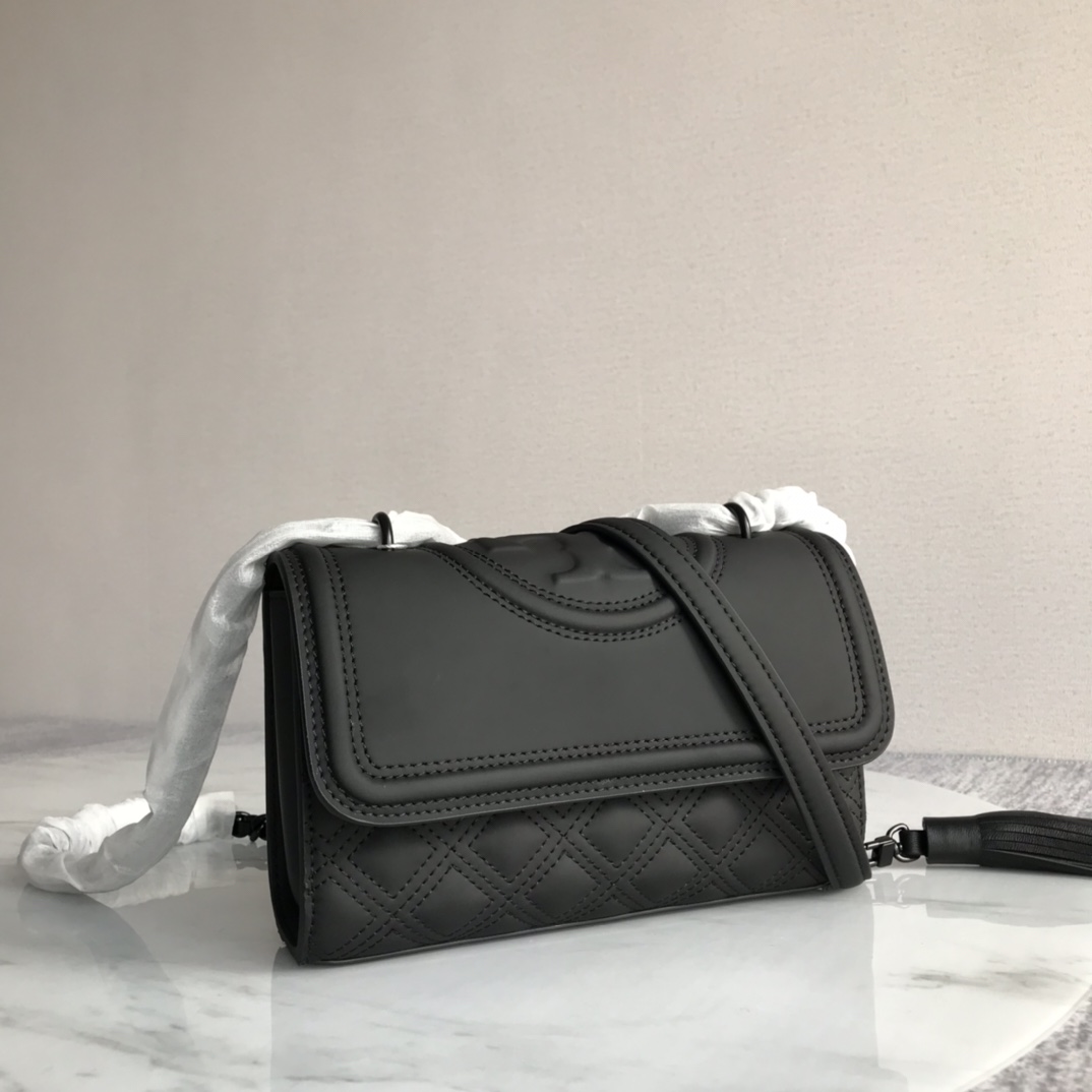 Tory Burch ～哑光小号黑色tory burch新升级版本 Fleming