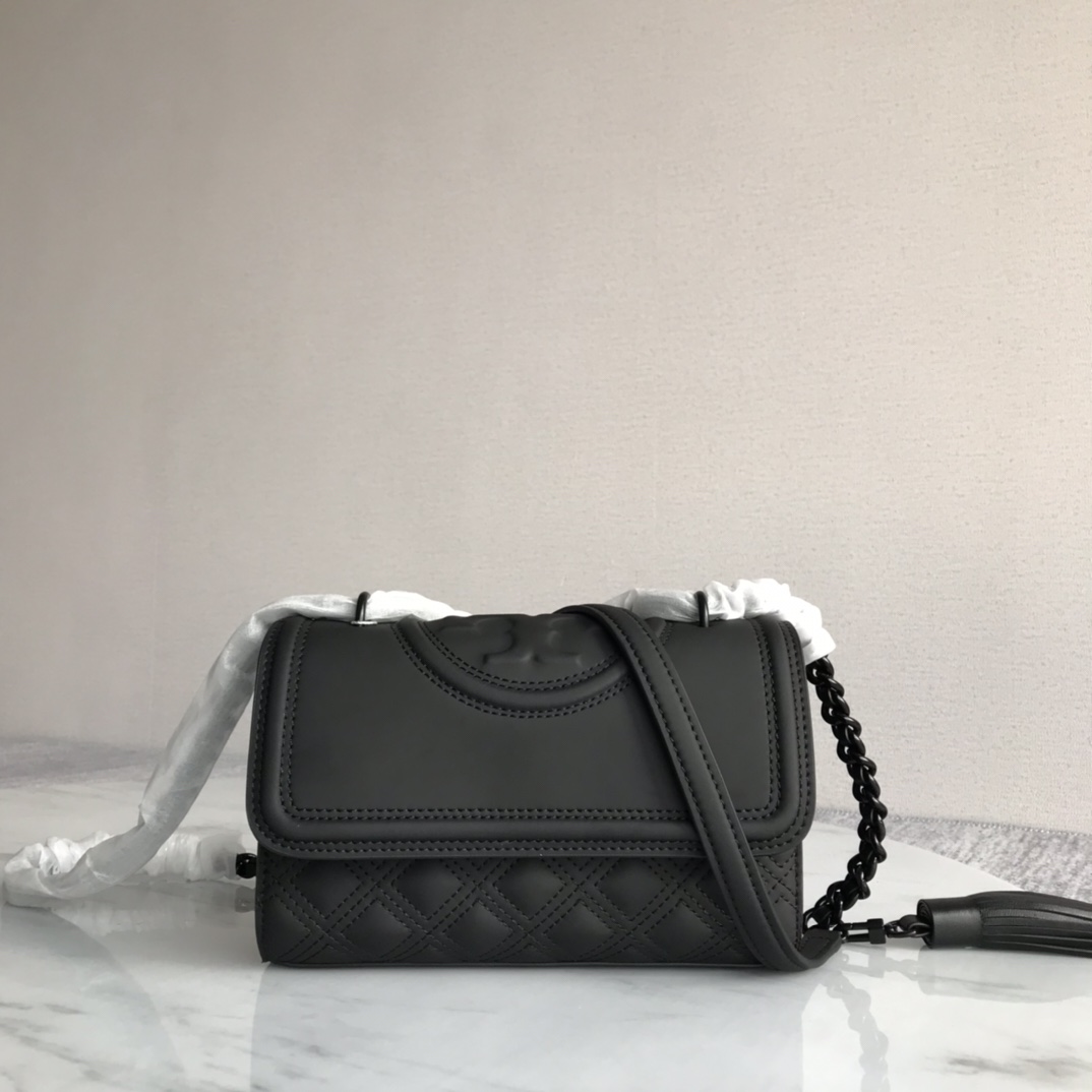 Tory Burch ～哑光小号黑色tory burch新升级版本 Fleming