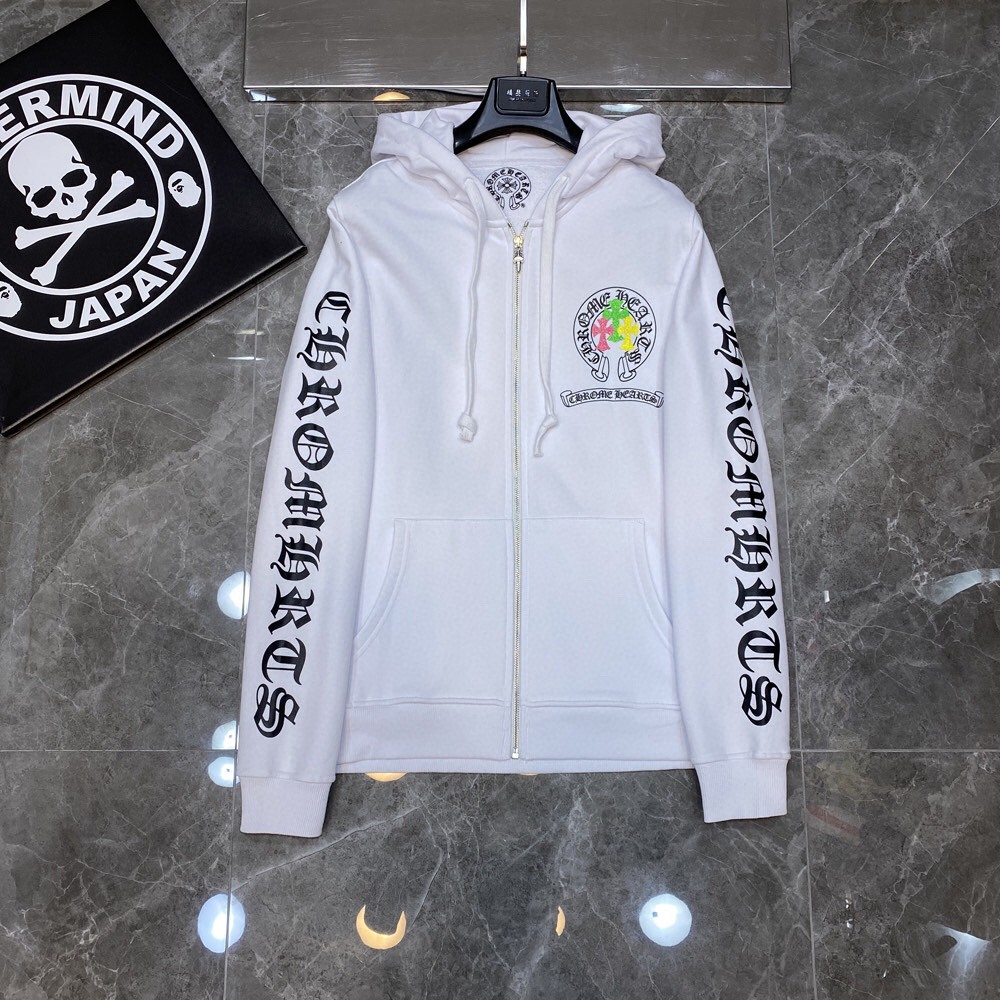 2023 Replica Wholesale Cheap Sales Online
 Chrome Hearts Clothing Coats & Jackets Black White Fall Collection Hooded Top