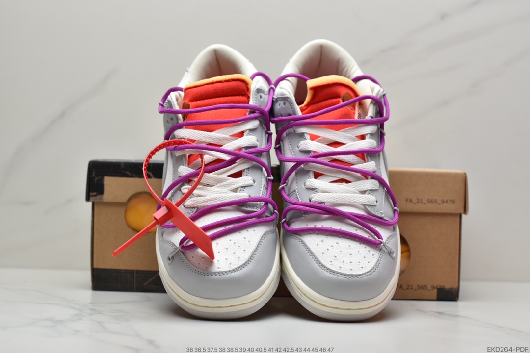 380 Off-White x Nike Dunk Low NO.3白鞋带 蓝扣DM1602-101