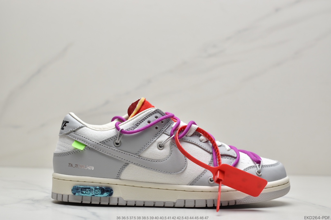 380 Off-White x Nike Dunk Low NO.3白鞋带 蓝扣DM1602-101