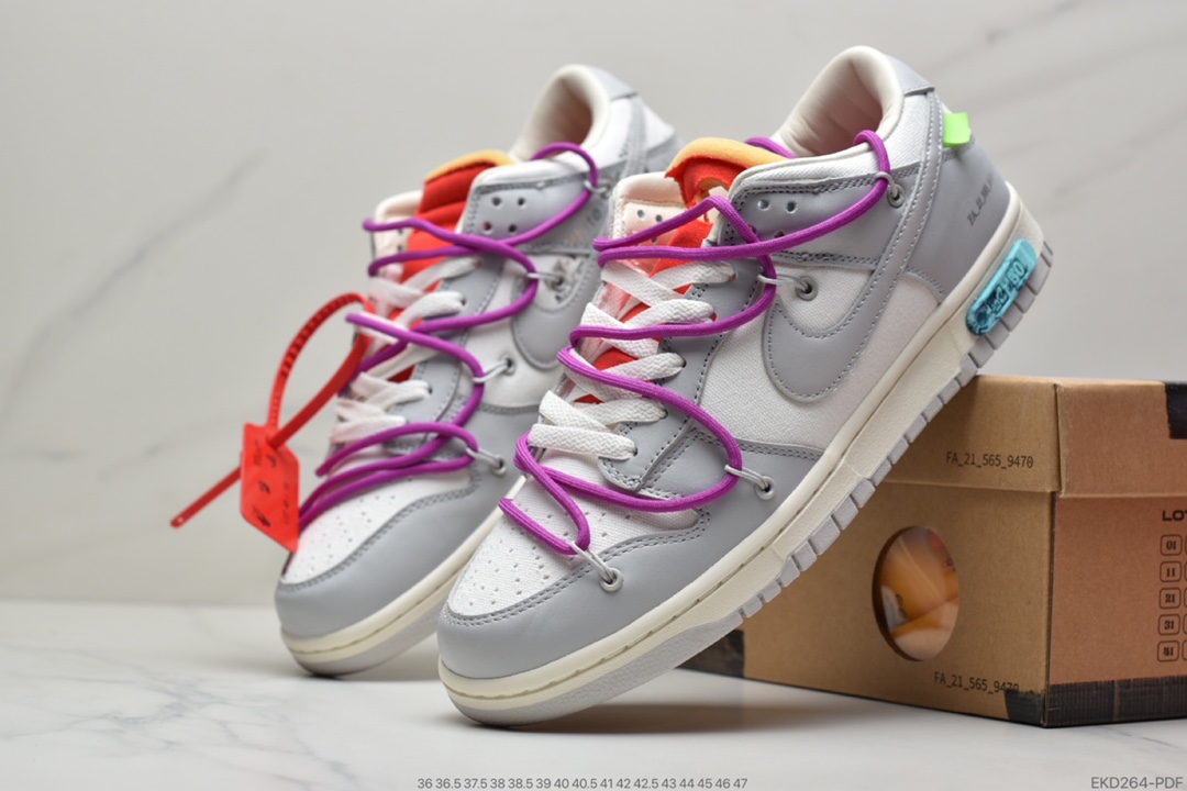 380 Off-White x Nike Dunk Low NO.3白鞋带 蓝扣DM1602-101