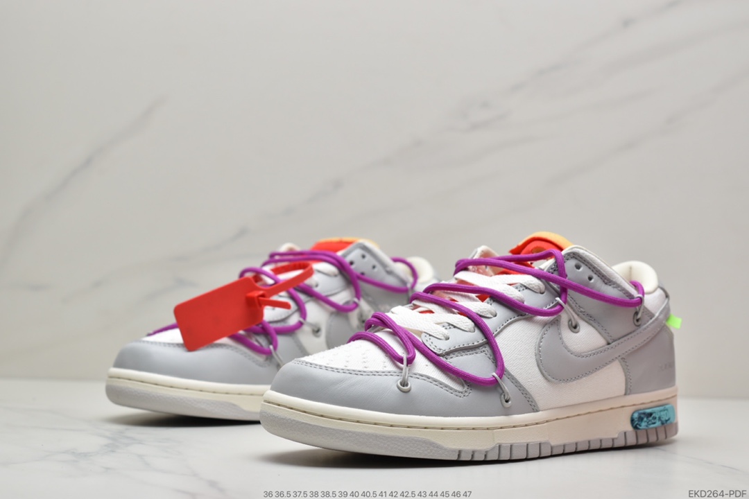 380 Off-White x Nike Dunk Low NO.3白鞋带 蓝扣DM1602-101