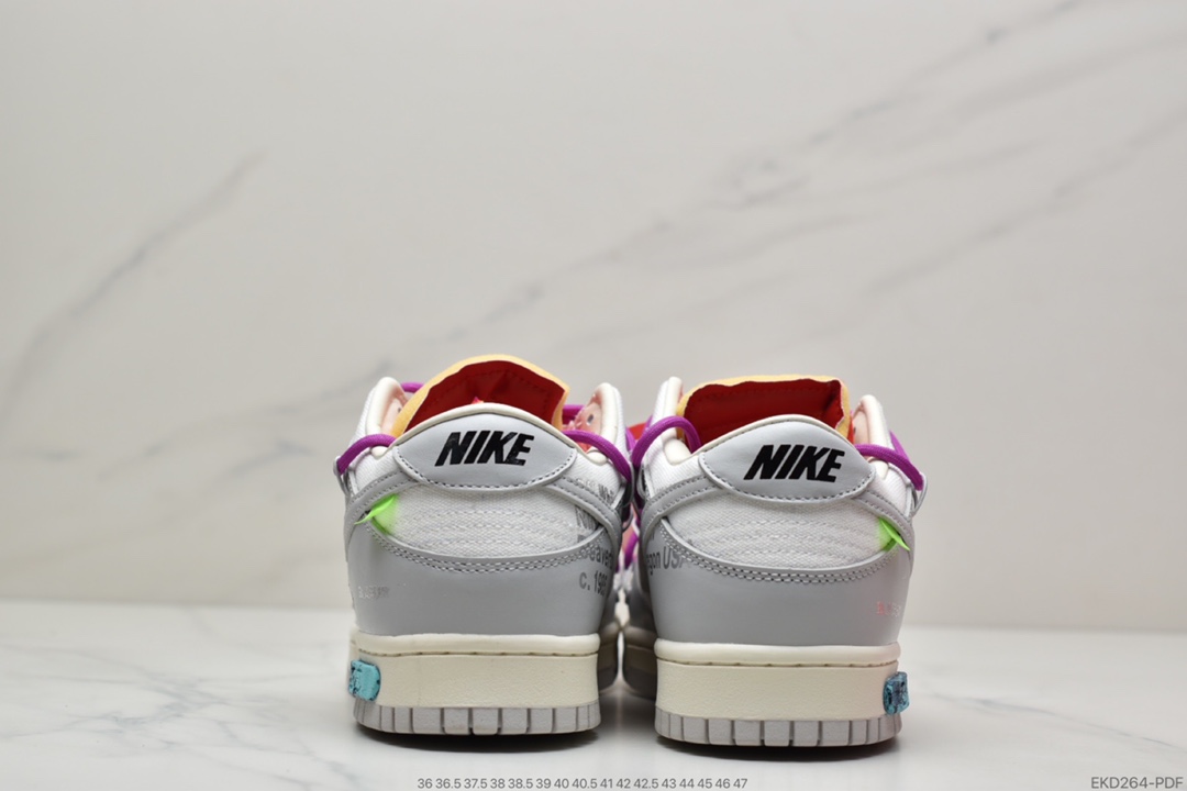 380 Off-White x Nike Dunk Low NO.3白鞋带 蓝扣DM1602-101