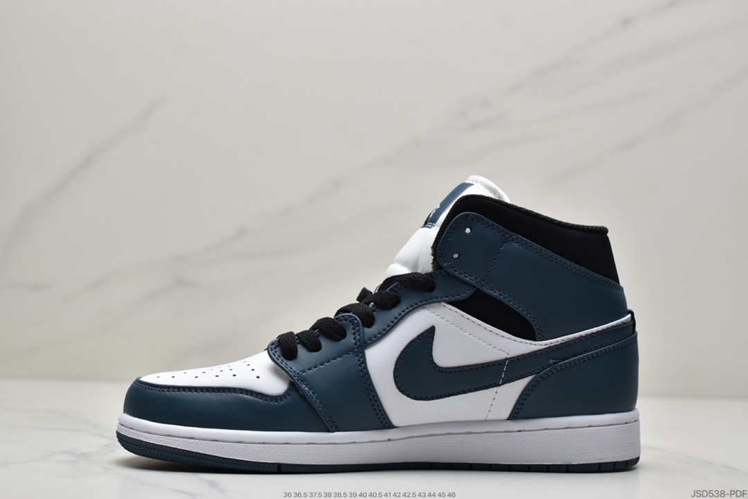 200 Air Jordan 1 Mid ”Obsidian”黑曜石 乔一中邦 554724-411