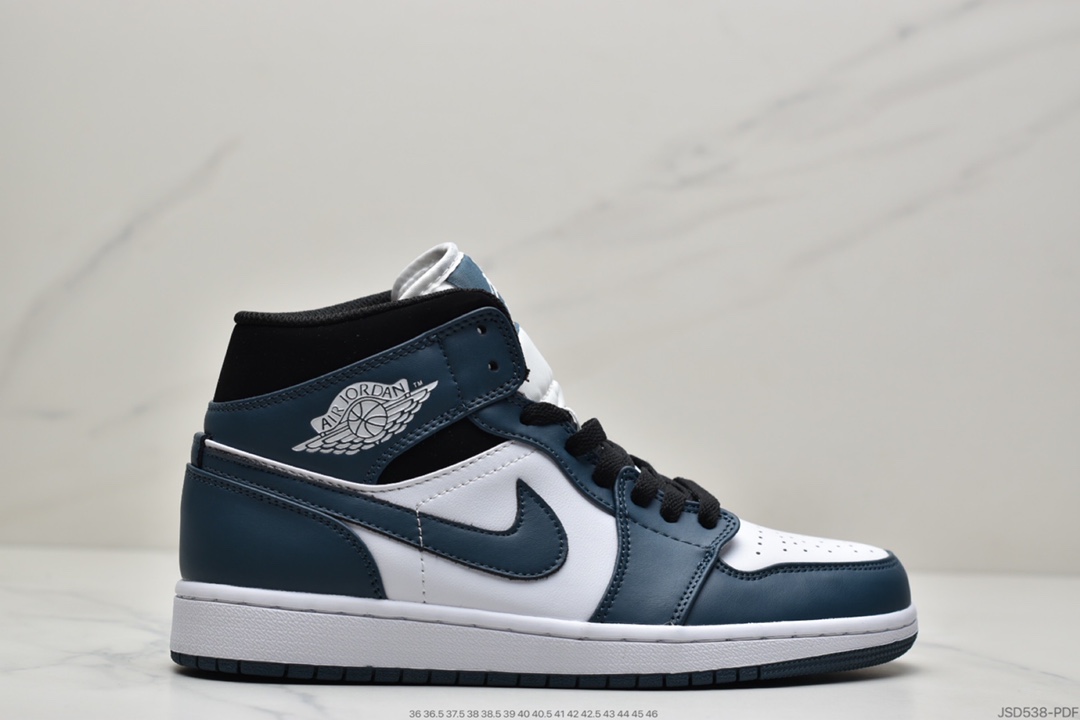 200 Air Jordan 1 Mid ”Obsidian”黑曜石 乔一中邦 554724-411