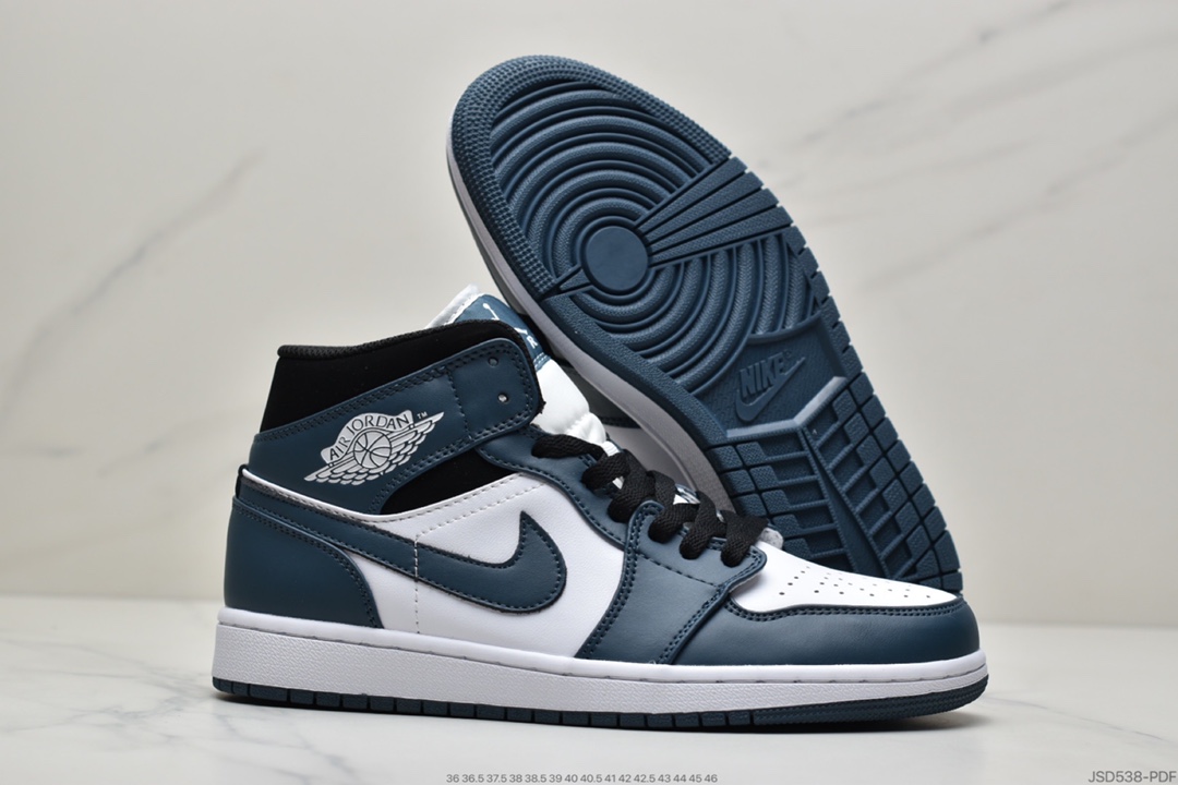 200 Air Jordan 1 Mid ”Obsidian”黑曜石 乔一中邦 554724-411