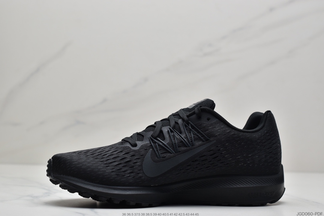 180 耐克Nike Zoom WINFLO 5代飞线贾卡轻质透气休闲运动跑步鞋“呼吸网黑暗灰白” AA7406-001