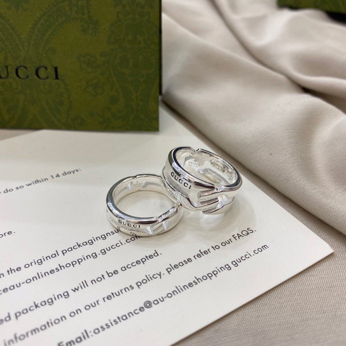 Gucci古驰双G互扣结缘戒指环 9