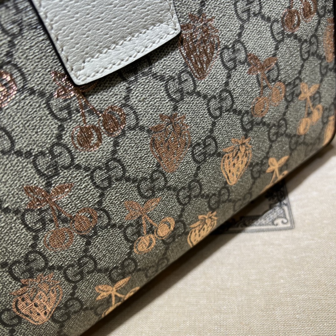 GUCCI古驰Padlock系列浆果印花小号托特包498156