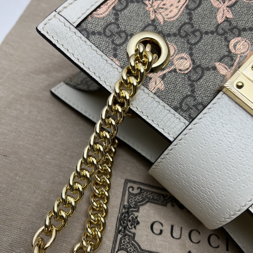 GUCCI古驰Padlock系列浆果印花小号托特包498156