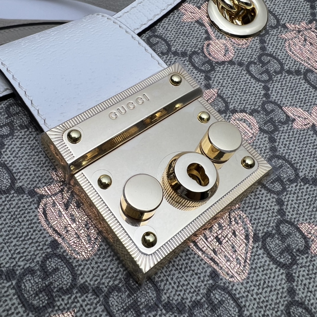 GUCCI古驰Padlock系列浆果印花小号托特包498156