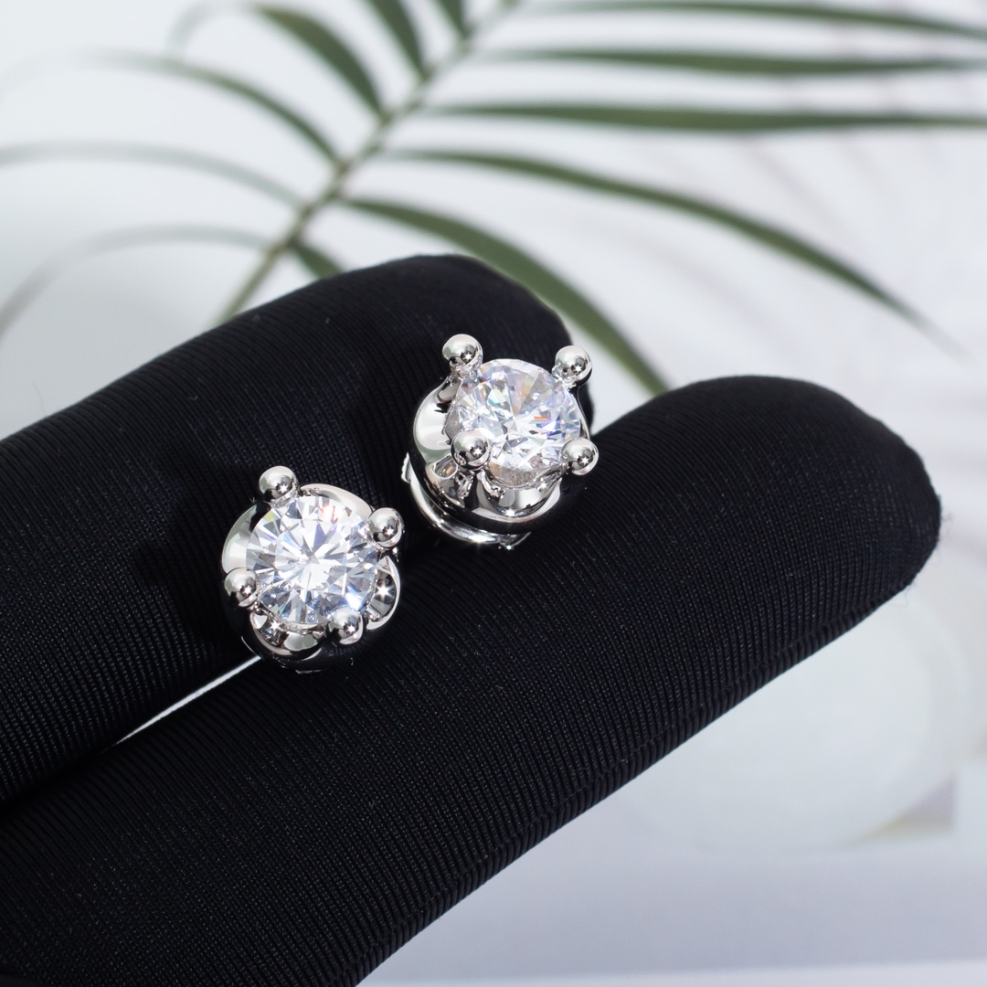 Bvlgari Corona Earrings Silver Flower