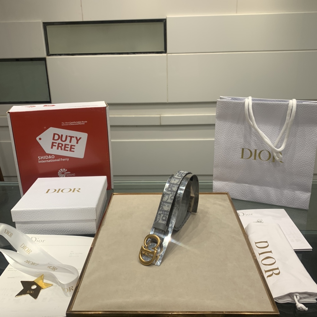 Onde você pode comprar réplica
 Dior Cintos Alta qualidade personalizada
 Cinzento Bege Ouro Impressão Vintage Algodão Couro de vaca Oblique