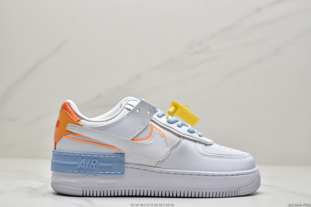 160 耐克Nike WMNS Air Force 1 Shadow 低帮百搭板鞋CI0919-100