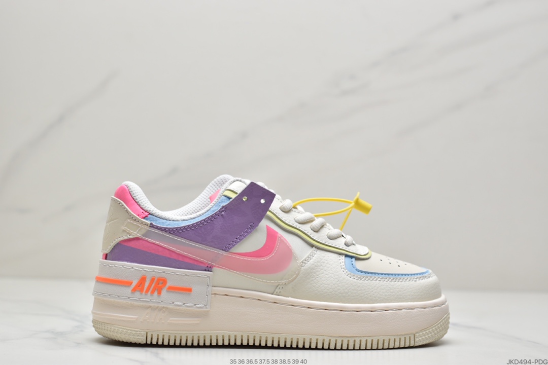 160 耐克Nike WMNS Air Force 1 Shadow 低帮百搭板鞋CI0919-100