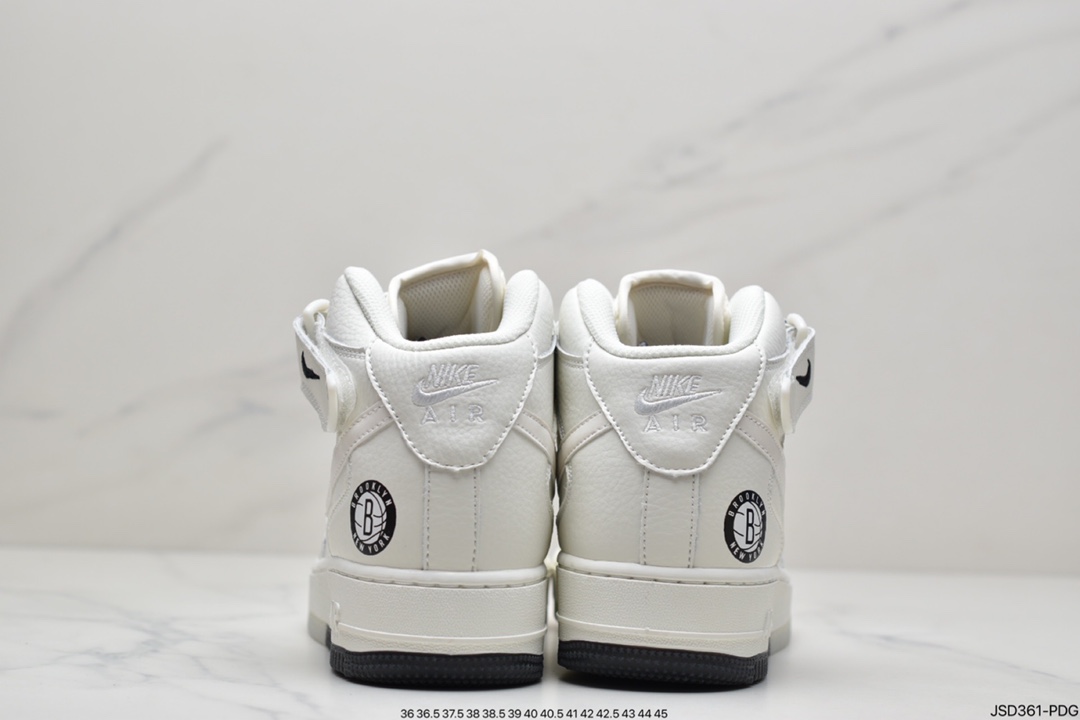 200 耐克Nike Air Force 1 Hight 白蓝橙 拼接小勾空军一号中帮休闲板鞋CT1989-117