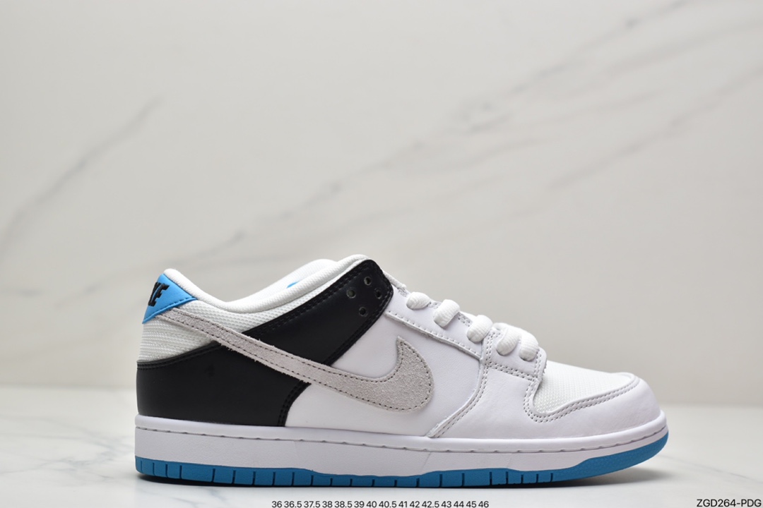 290 耐克NK SB Dunk Low 白黑极光蓝BQ6817-101