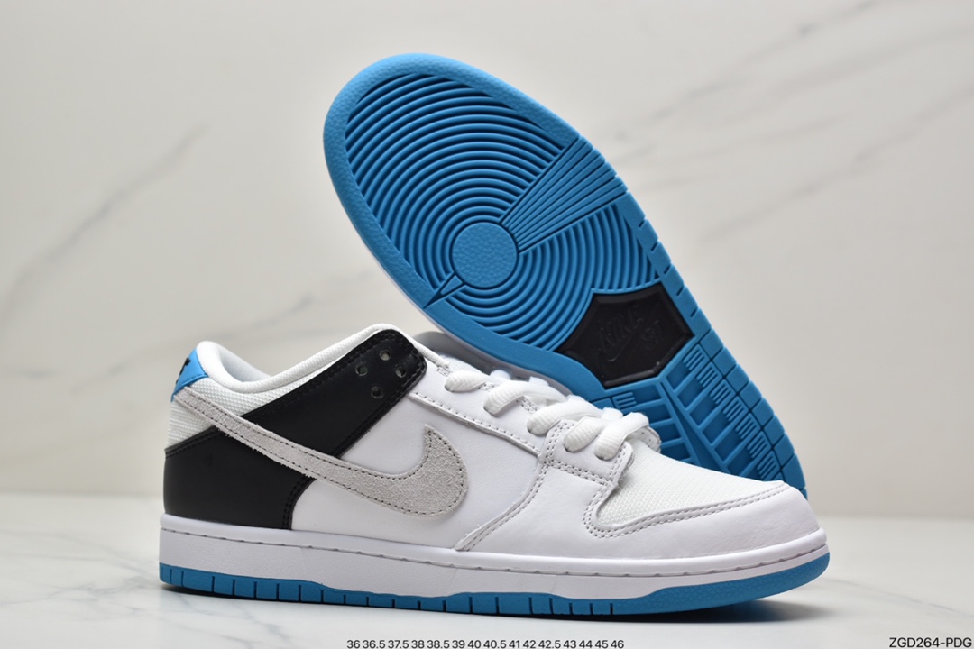 290 耐克NK SB Dunk Low 白黑极光蓝BQ6817-101