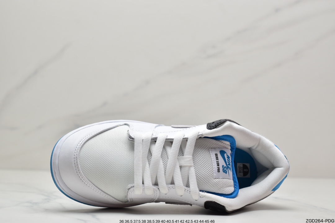 290 耐克NK SB Dunk Low 白黑极光蓝BQ6817-101