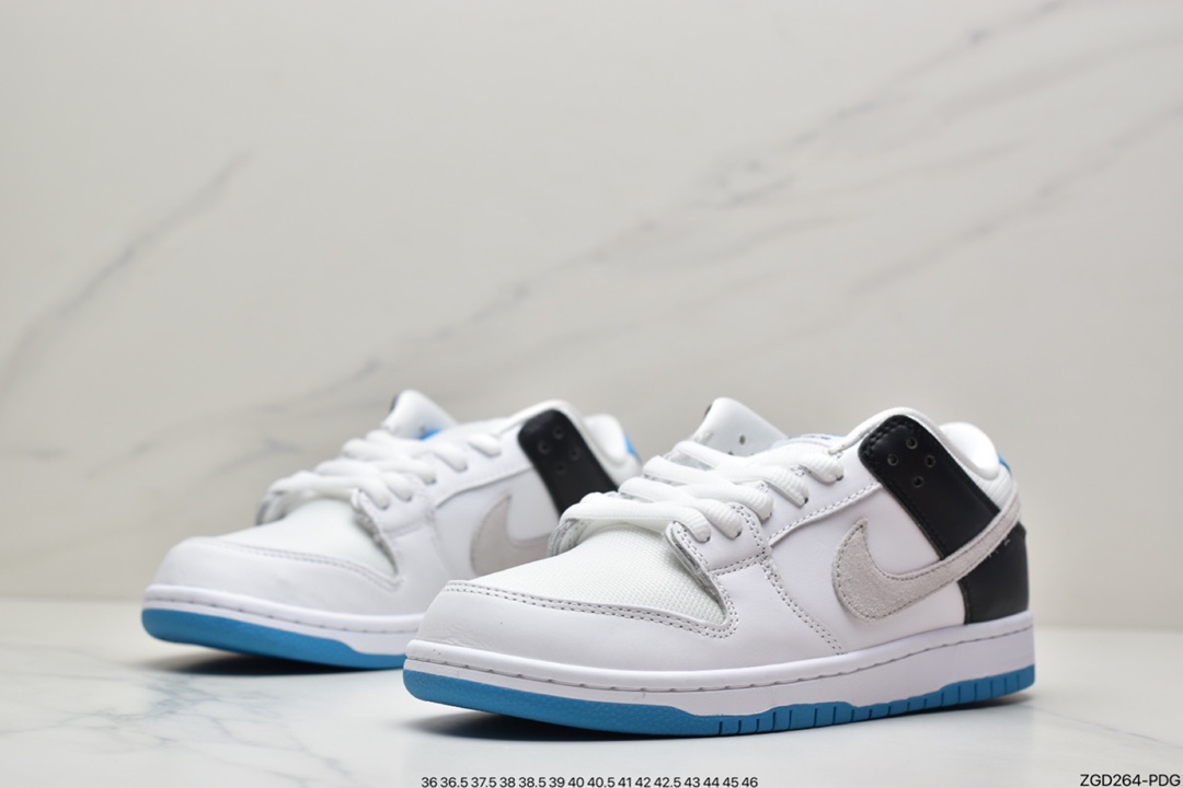 290 耐克NK SB Dunk Low 白黑极光蓝BQ6817-101