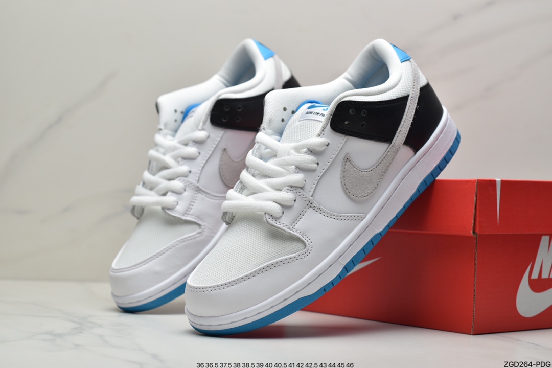 290 耐克NK SB Dunk Low 白黑极光蓝BQ6817-101
