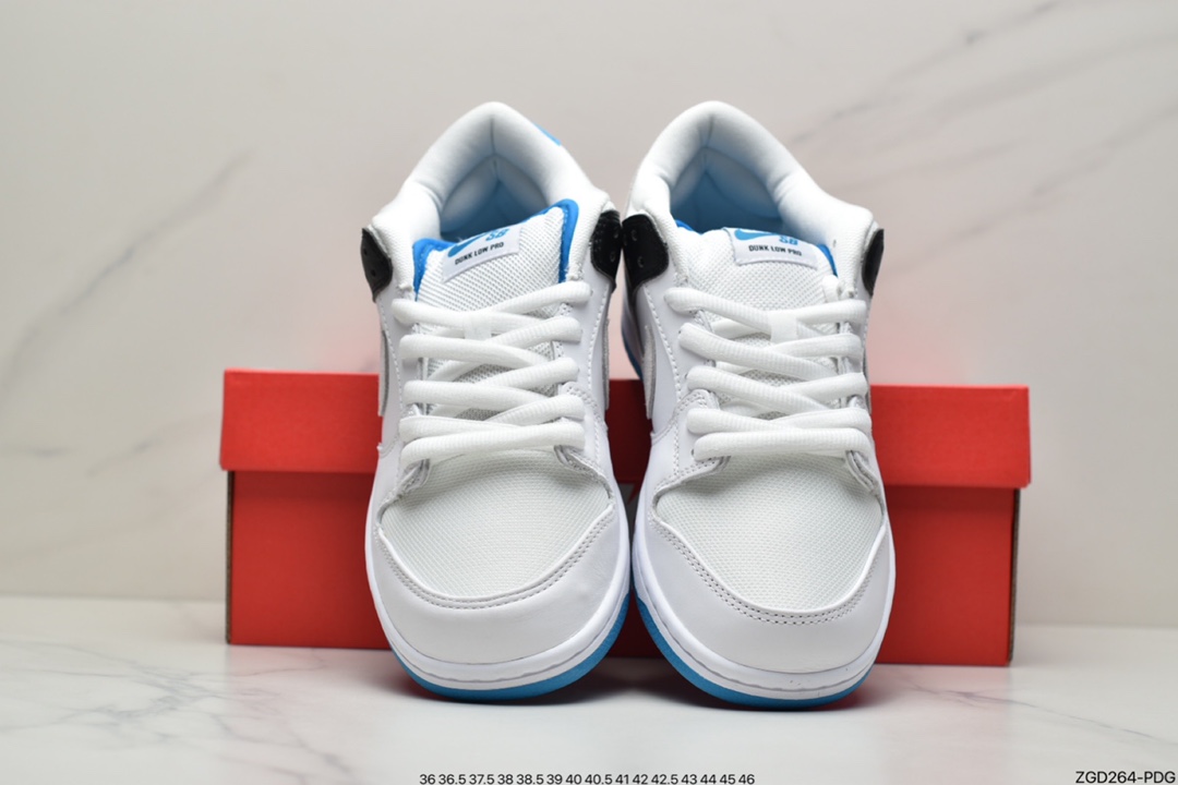 290 耐克NK SB Dunk Low 白黑极光蓝BQ6817-101