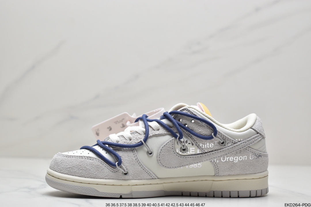 380 Off-White x Nike Dunk Low NO.3白鞋带 蓝扣  DM1602-118