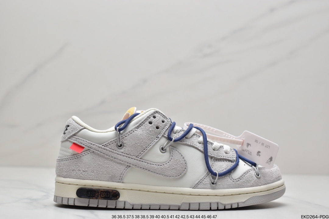 380 Off-White x Nike Dunk Low NO.3白鞋带 蓝扣  DM1602-118