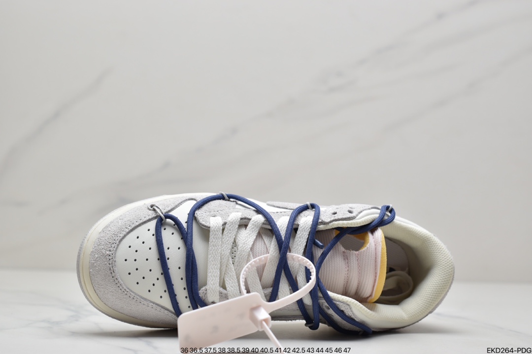 380 Off-White x Nike Dunk Low NO.3白鞋带 蓝扣  DM1602-118