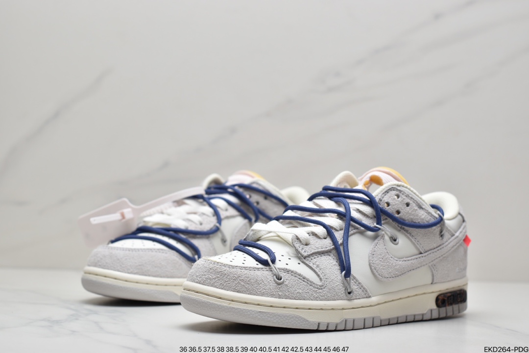 380 Off-White x Nike Dunk Low NO.3白鞋带 蓝扣  DM1602-118