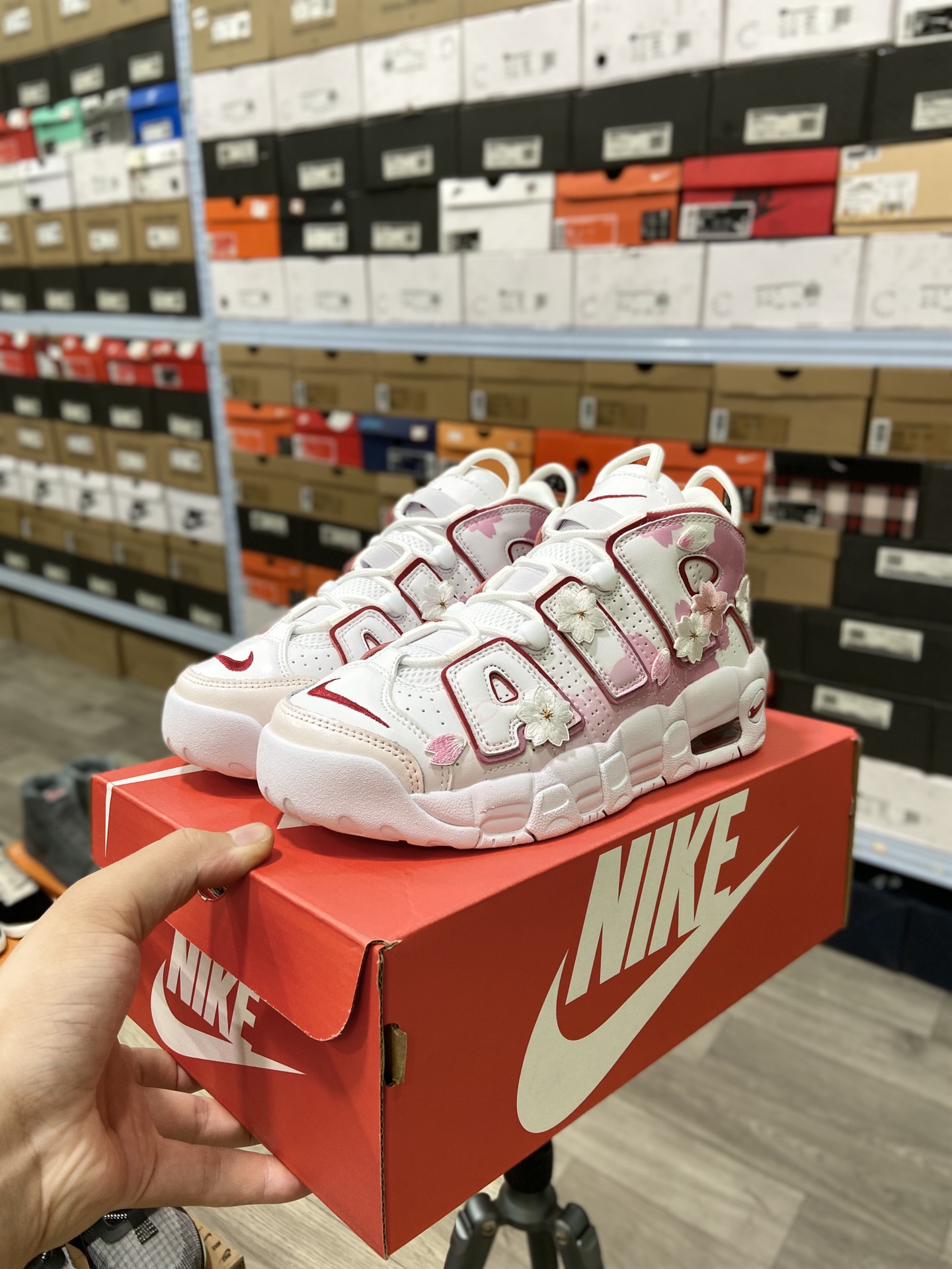 High version Nike Air More Uptempo'96 GS ”White/Cherry blossoms” ”white pink cherry blossom petals” Pippen generation DJ5988-100