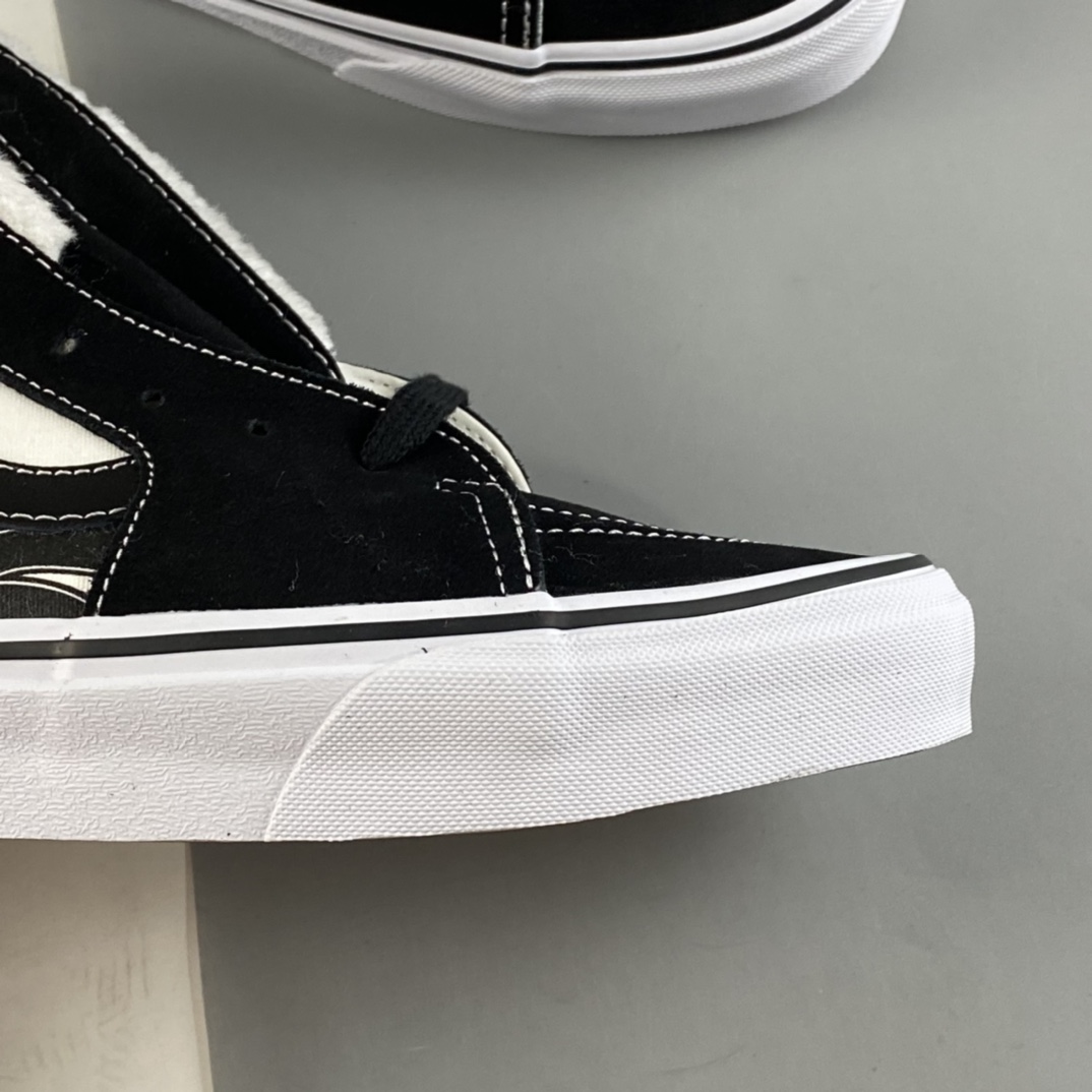P160 Vans Sk8 Hi Flame 范斯黑白火焰加绒高帮经典款板鞋 VN0A32QGKGF5