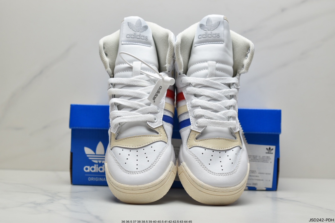 200 阿迪达斯Adidas Rivalry 三叶草高帮全新经典复古板鞋 BD8021