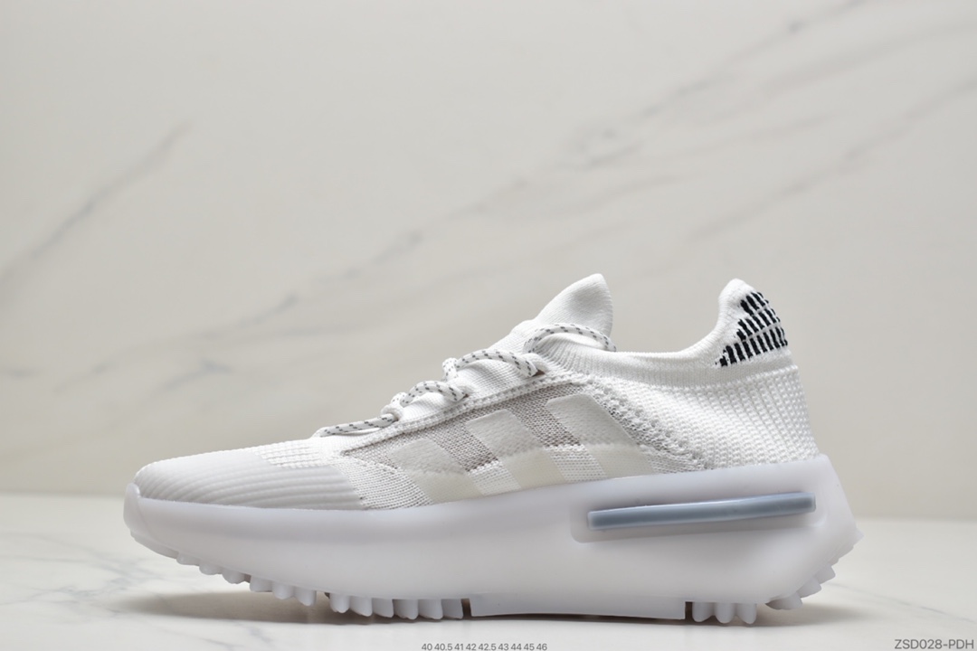 320  菲董上脚 Adidas 阿迪 NMD S_1 Edition ”Cloud White” S_1系列跑步鞋 GZ7900