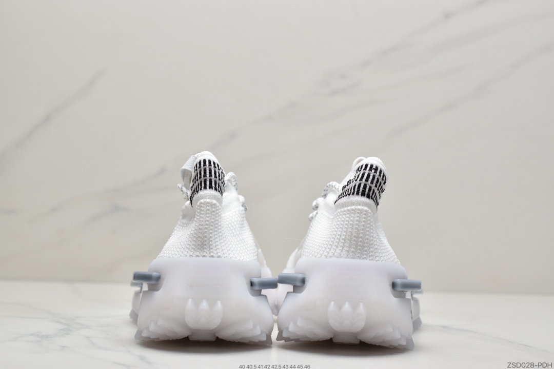 320  菲董上脚 Adidas 阿迪 NMD S_1 Edition ”Cloud White” S_1系列跑步鞋 GZ7900