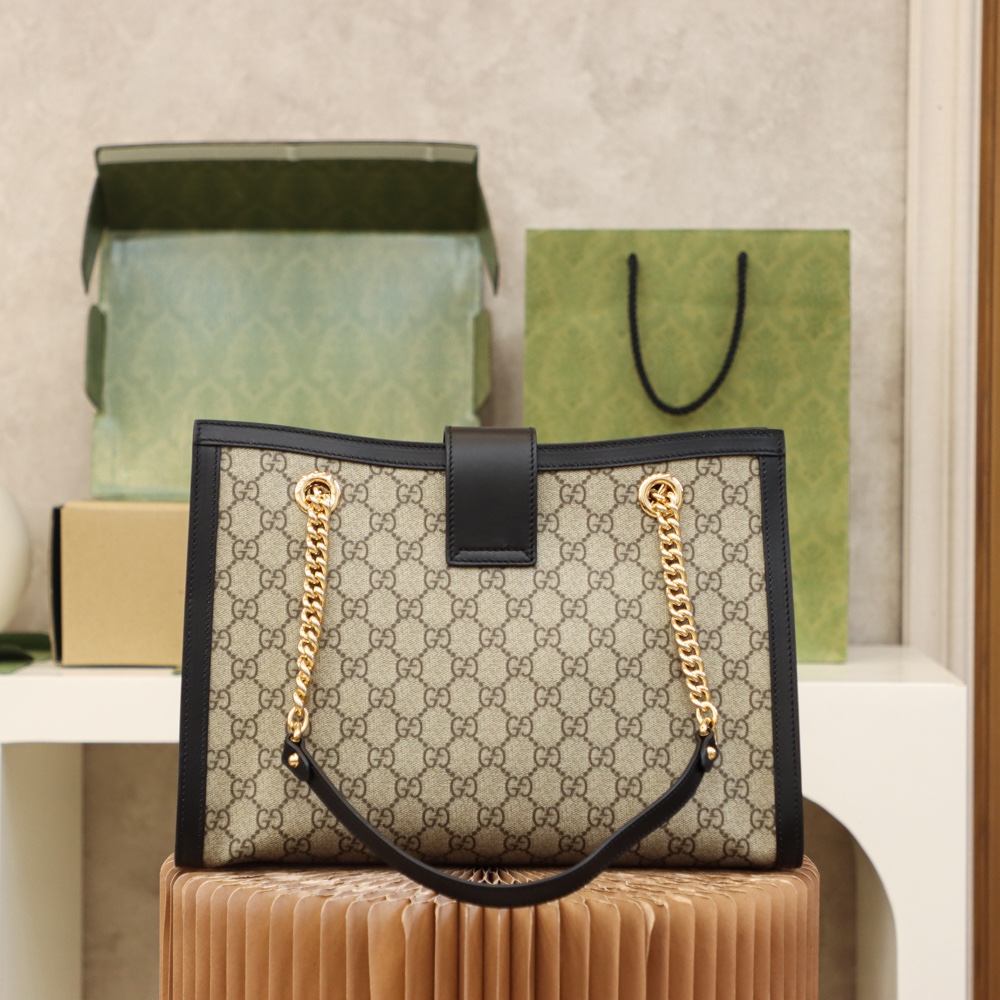GUCCI 𝐏𝐚𝐝𝐥𝐨𝐜𝐤系列中号肩背包 479197黑色