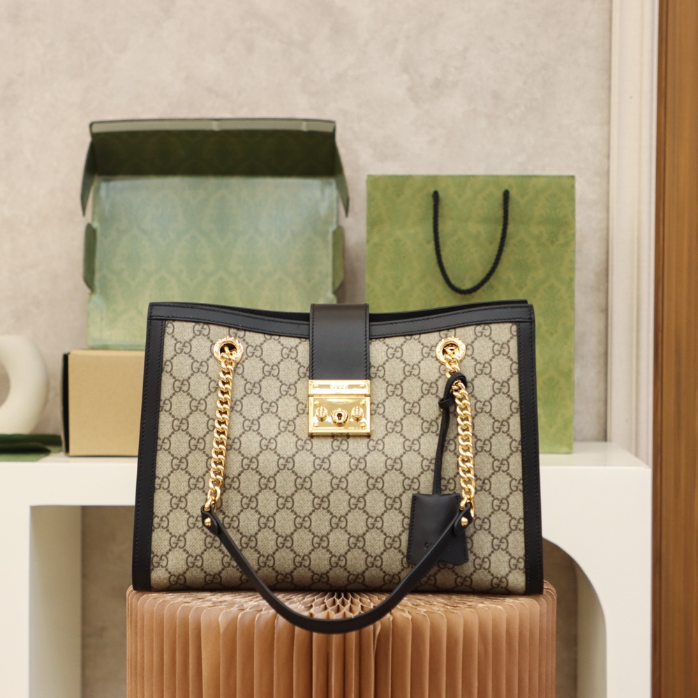 GUCCI 𝐏𝐚𝐝𝐥𝐨𝐜𝐤系列中号肩背包 479197黑色