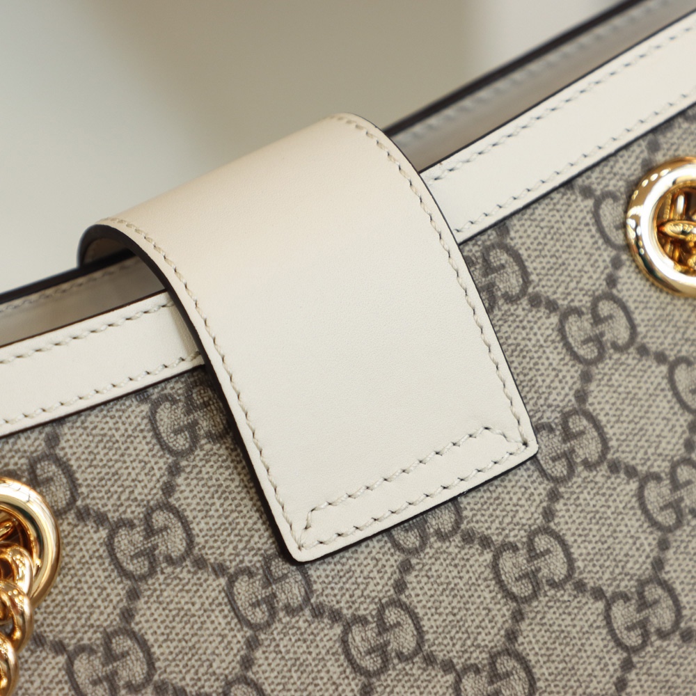 GUCCI 𝐏𝐚𝐝𝐥𝐨𝐜𝐤系列小号肩背包 498156白色