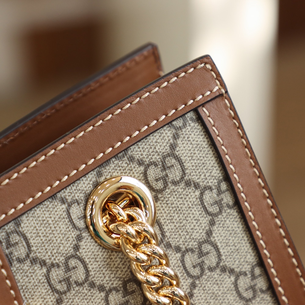 GUCCI 𝐏𝐚𝐝𝐥𝐨𝐜𝐤系列小号肩背包 498156棕色