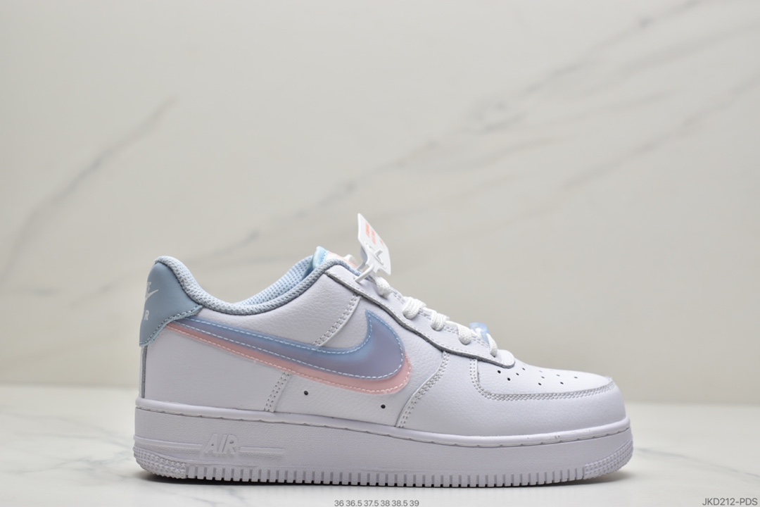 160 耐克Nike Air Force1 Low White pink blue “3D眼镜红蓝粉”CW1574-100