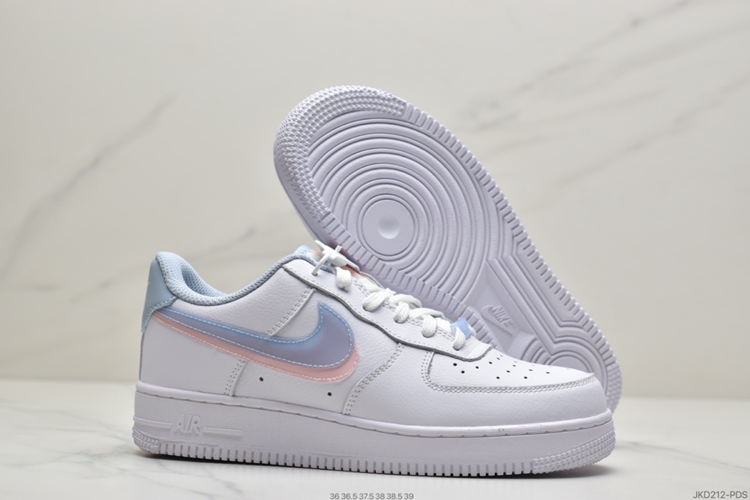 160 耐克Nike Air Force1 Low White pink blue “3D眼镜红蓝粉”CW1574-100