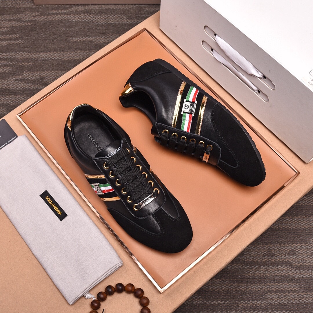 precio de fábrica "DOLCE & GABBANA [Dolce & Gabbana] de alta calidad . Low-top casual DG zapatos de 
